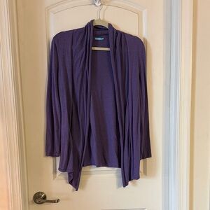 J. McLaughlin Draped Purple Cardigan